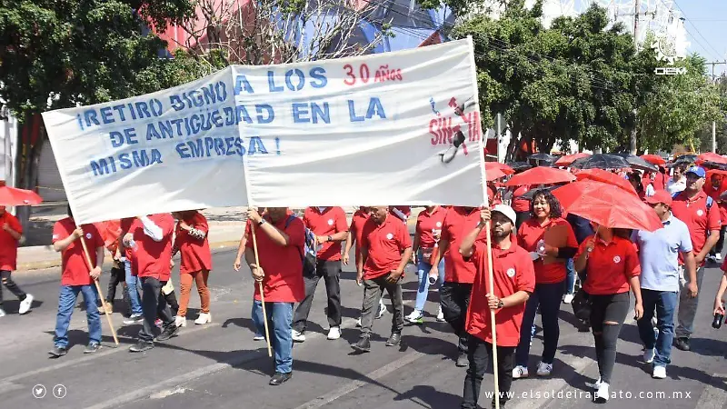 Exige Sinttia jornada laboral de 40 horas durante marcha del Día del Trabajo 